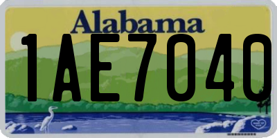 AL license plate 1AE7040