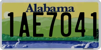 AL license plate 1AE7041