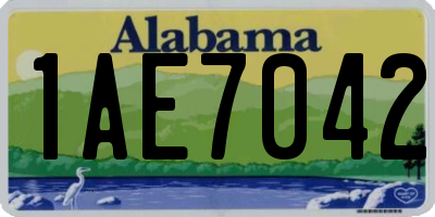 AL license plate 1AE7042