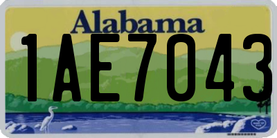 AL license plate 1AE7043
