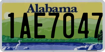 AL license plate 1AE7047