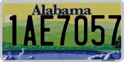 AL license plate 1AE7057