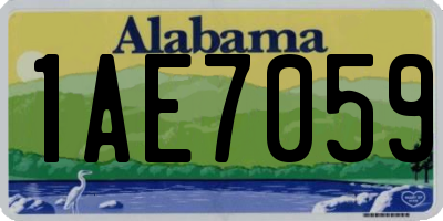 AL license plate 1AE7059