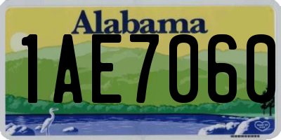 AL license plate 1AE7060