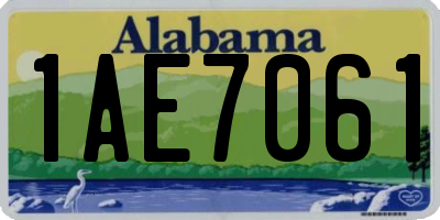 AL license plate 1AE7061
