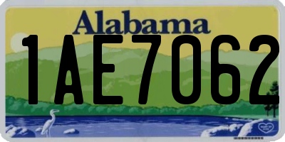 AL license plate 1AE7062