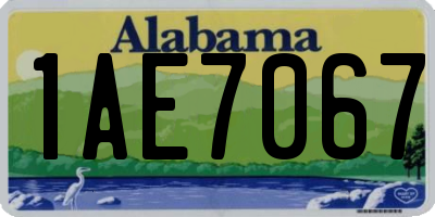 AL license plate 1AE7067