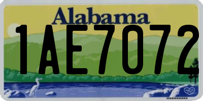 AL license plate 1AE7072