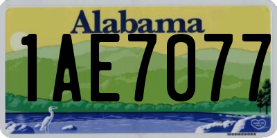 AL license plate 1AE7077