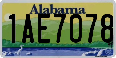 AL license plate 1AE7078