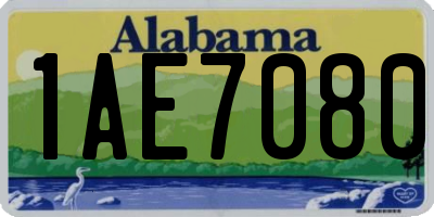 AL license plate 1AE7080