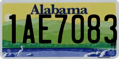 AL license plate 1AE7083