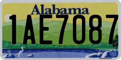 AL license plate 1AE7087