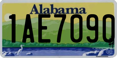 AL license plate 1AE7090