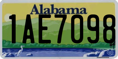 AL license plate 1AE7098