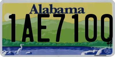 AL license plate 1AE7100