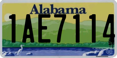 AL license plate 1AE7114