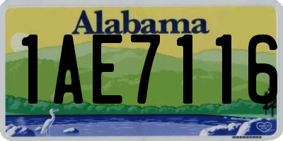 AL license plate 1AE7116
