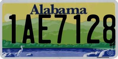 AL license plate 1AE7128