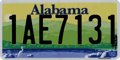 AL license plate 1AE7131
