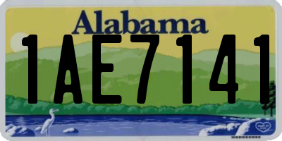 AL license plate 1AE7141