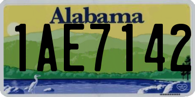 AL license plate 1AE7142