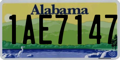 AL license plate 1AE7147