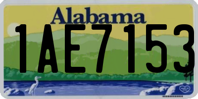 AL license plate 1AE7153