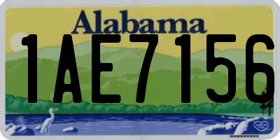AL license plate 1AE7156
