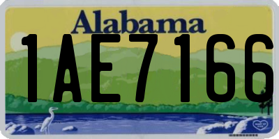 AL license plate 1AE7166