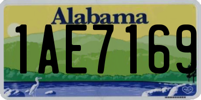 AL license plate 1AE7169
