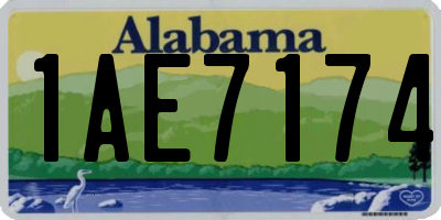 AL license plate 1AE7174