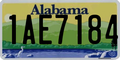AL license plate 1AE7184
