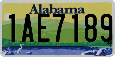 AL license plate 1AE7189