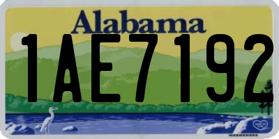 AL license plate 1AE7192