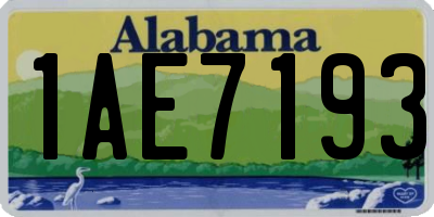 AL license plate 1AE7193