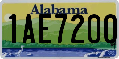 AL license plate 1AE7200