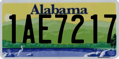 AL license plate 1AE7217
