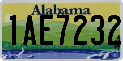 AL license plate 1AE7232