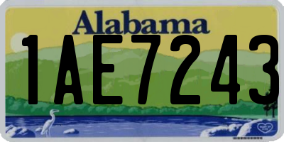 AL license plate 1AE7243