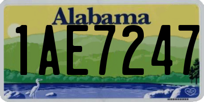 AL license plate 1AE7247