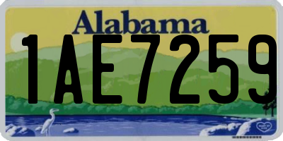 AL license plate 1AE7259