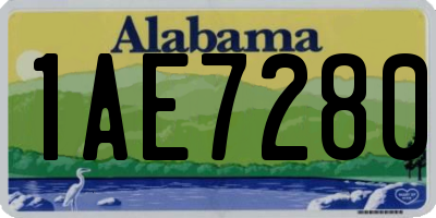 AL license plate 1AE7280