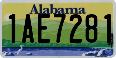AL license plate 1AE7281