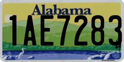 AL license plate 1AE7283