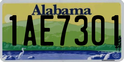 AL license plate 1AE7301