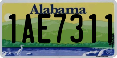 AL license plate 1AE7311