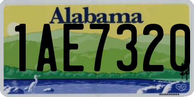 AL license plate 1AE7320