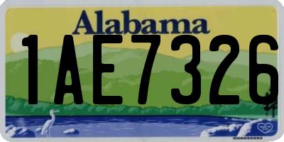 AL license plate 1AE7326