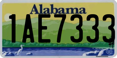 AL license plate 1AE7333